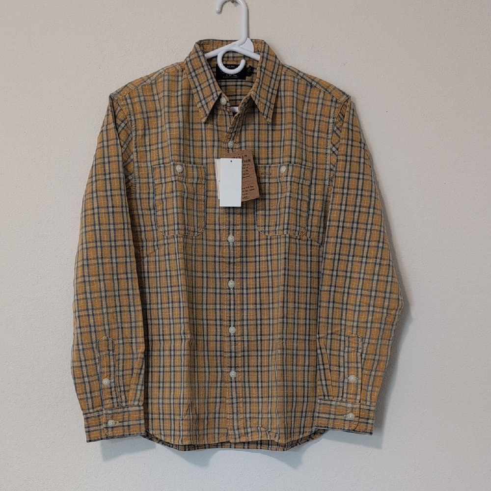 Ralph Lauren Double RL Yellow and Blue Check Shirt